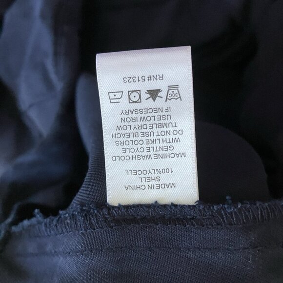 1. State Pants Womens M Navy Blue Wide Leg Cropped Culotte Coastal Boho Nautical - Picture 5 of 9